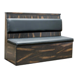 Poplar Wood Booth - Vintage Black Finish