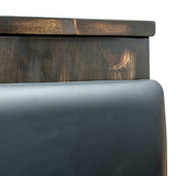 Poplar Wood Booth - Vintage Black Finish