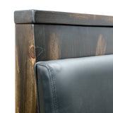 Poplar Wood Booth - Vintage Black Finish