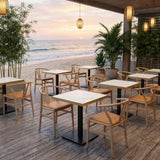 Cafe Crystal Table Tops - White