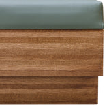 Oak Mission Slat Back Booth