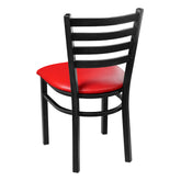 Ladder Back Metal Chair - Red