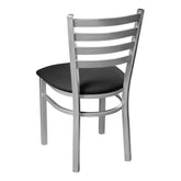 Ladder Back Metal Chair - Silver