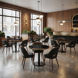 Cafe Crystal Round Tops - Black