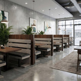 Pine Slat Double Booth