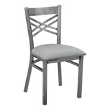 Hashtag Metal Chair - Gun Metal - Gray