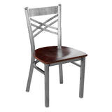 Hashtag Metal Chair - Gun Metal - Mahogany