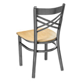 Hashtag Metal Chair - Gun Metal - Natural