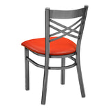 Hashtag Metal Chair - Gun Metal - Red