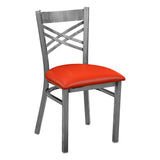 Hashtag Metal Chair - Gun Metal - Red