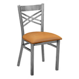 Hashtag Metal Chair - Gun Metal - Tan