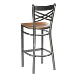 Hashtag Metal Barstool - Gun Metal - Cherry