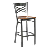 Hashtag Metal Barstool - Gun Metal - Cherry