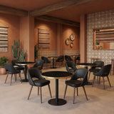 Cafe Crystal Round Tops - Black