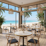 Cafe Crystal Round Tops - White