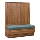 Oak Mission Slat Back Booth