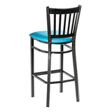 Metal School House Barstool - Blue