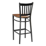 Metal School House Barstool - Cherry