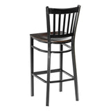 Metal School House Barstool - Walnut