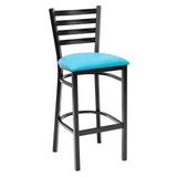 Ladder Back Barstool - Blue