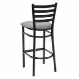 Ladder Back Barstool - Gray