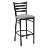 Ladder Back Barstool - Gray