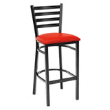 Ladder Back Barstool - Red