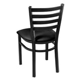 Ladder Back Metal Chair - Black