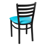 Ladder Back Metal Chair - Blue