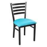 Ladder Back Metal Chair - Blue