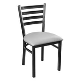 Ladder Back Metal Chair - Gray