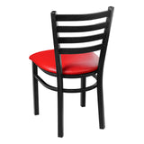 Ladder Back Metal Chair - Red