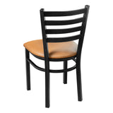 Ladder Back Metal Chair - Tan