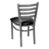 Ladder Back Metal Chair - Gun Metal