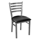 Ladder Back Metal Chair - Gun Metal