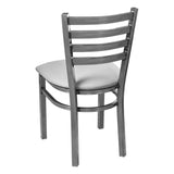 Ladder Back Metal Chair - Gun Metal - Gray