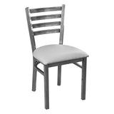 Ladder Back Metal Chair - Gun Metal - Gray