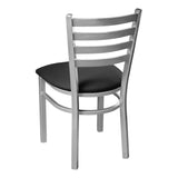 Ladder Back Metal Chair - Silver