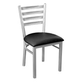 Ladder Back Metal Chair - Silver