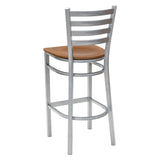 Ladder Back Barstool - Silver - Cherry