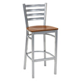 Ladder Back Barstool - Silver - Cherry