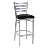 Ladder Back Barstool - Silver