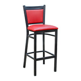 Tux Metal Barstool - Red Vinyl