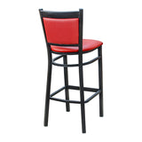 Tux Metal Barstool - Red Vinyl