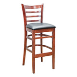 Ladder Back Barstool - Mahogany