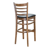 Ladder Back Barstool - Walnut