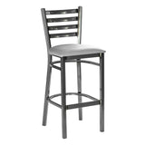 Ladder Back Barstool - Gun Metal - Gray