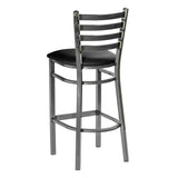 Ladder Back Barstool - Gun Metal