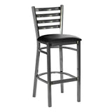 Ladder Back Barstool - Gun Metal