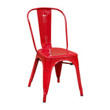 Pari's Metal Chair - Red